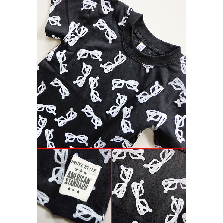 めがね 総柄 Tシャツ | 子供服バナナ小僧  | 詳細画像3 