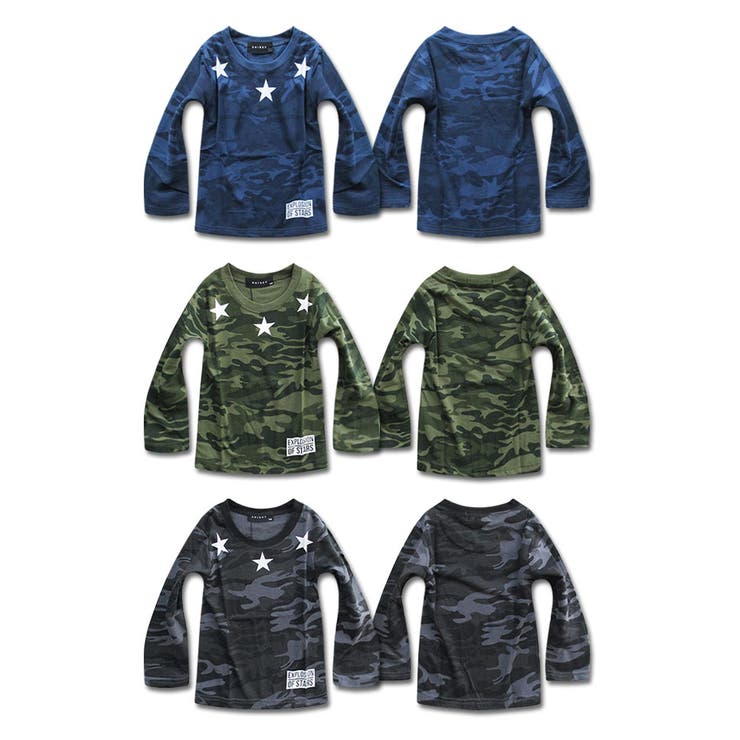 迷彩総柄×Threeスター キッズ ロンT | 子供服バナナ小僧  | 詳細画像6 