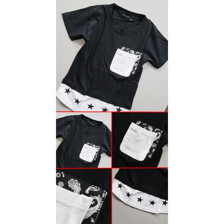 綿100％ 裾フェイク星ペイズリー キッズ | 子供服バナナ小僧  | 詳細画像3 