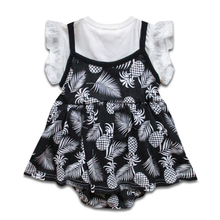 リーフキャミ 重ね着風 カバーオール | 子供服バナナ小僧  | 詳細画像2 