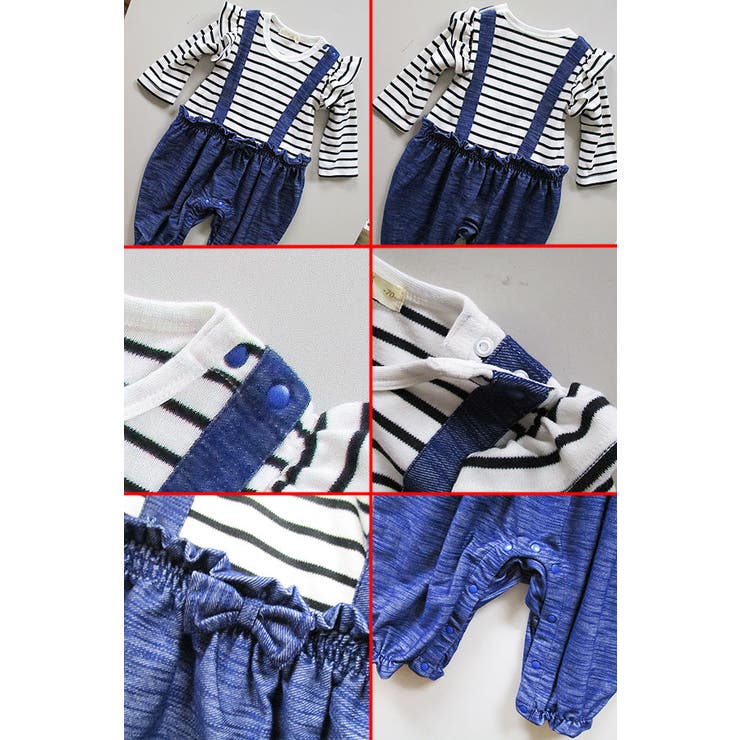 パフスリーブ オーバーオール 重ね着風 | 子供服バナナ小僧  | 詳細画像3 