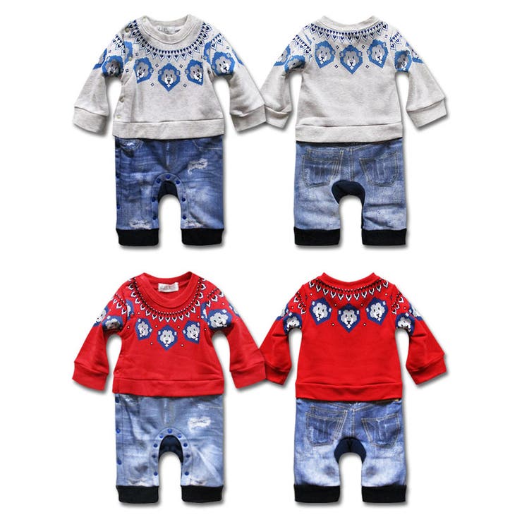 裏起毛 動物フェアアイル デニム | 子供服バナナ小僧  | 詳細画像2 