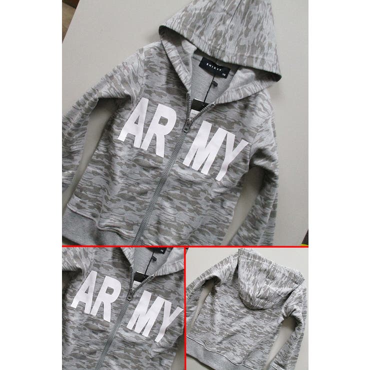 迷彩 ARMY ジップアップ | 子供服バナナ小僧  | 詳細画像4