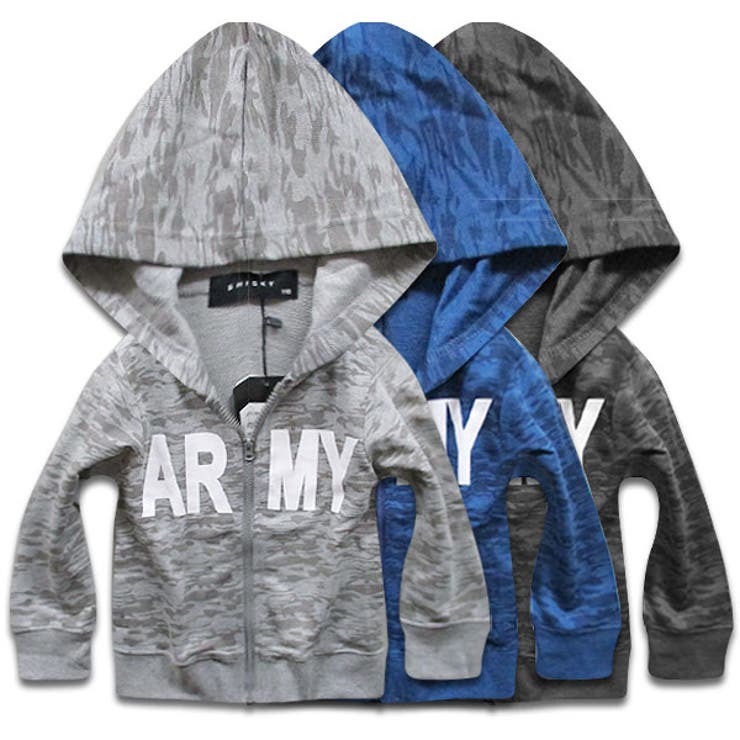 迷彩 ARMY ジップアップ | 子供服バナナ小僧  | 詳細画像2