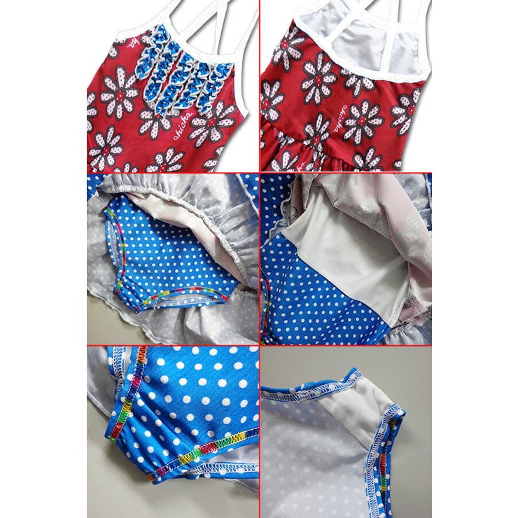 子供水着キッズ水着【フラワーキッズ水着女の子（水着ワンピース子供水着キッズ水着女の子）】80cm・90cm・95cm・100cm・110cm・120cm・130cm水着ワンピース。韓国子供服子供水着韓国子供服CHILDCHAMPチャイルドチャンプ