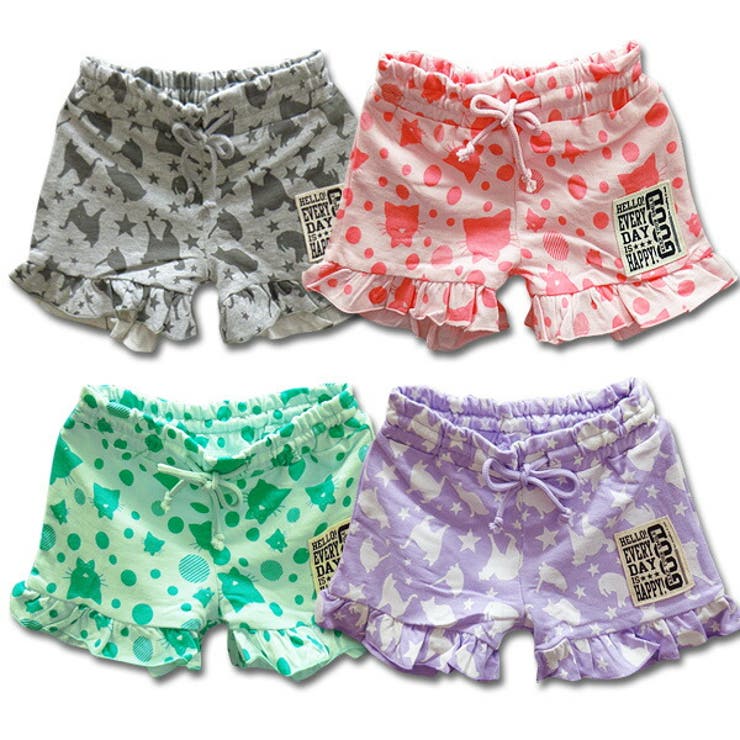 CAT総柄 見せパン ショートパンツ | 子供服バナナ小僧  | 詳細画像1 