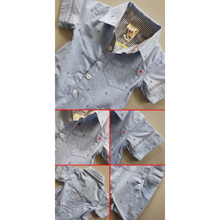 つなぎ マリン 半袖 | 子供服バナナ小僧  | 詳細画像3 