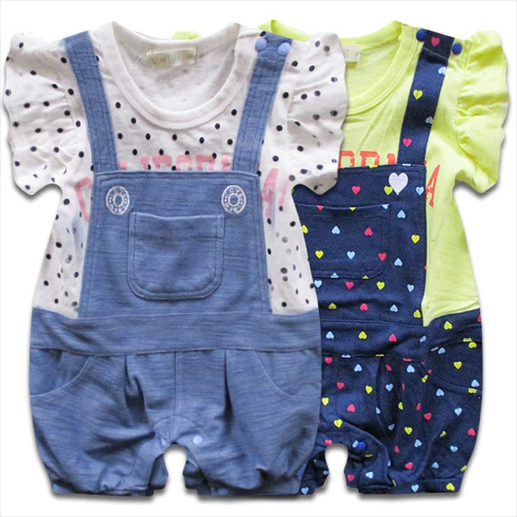 綿100% ハート オーバーオール | 子供服バナナ小僧  | 詳細画像1 