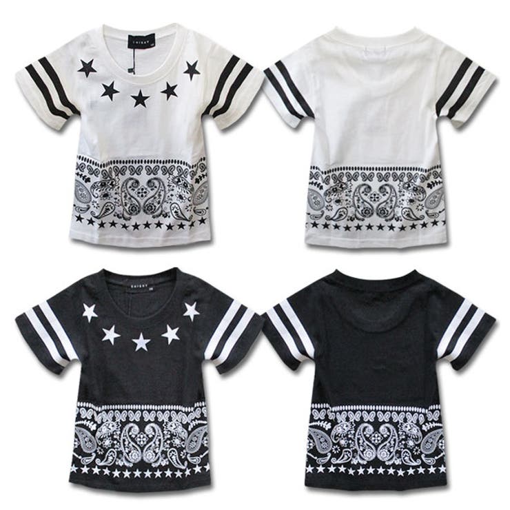 裾ペイズリーラウンド星 キッズ Tシャツ | 子供服バナナ小僧  | 詳細画像2 