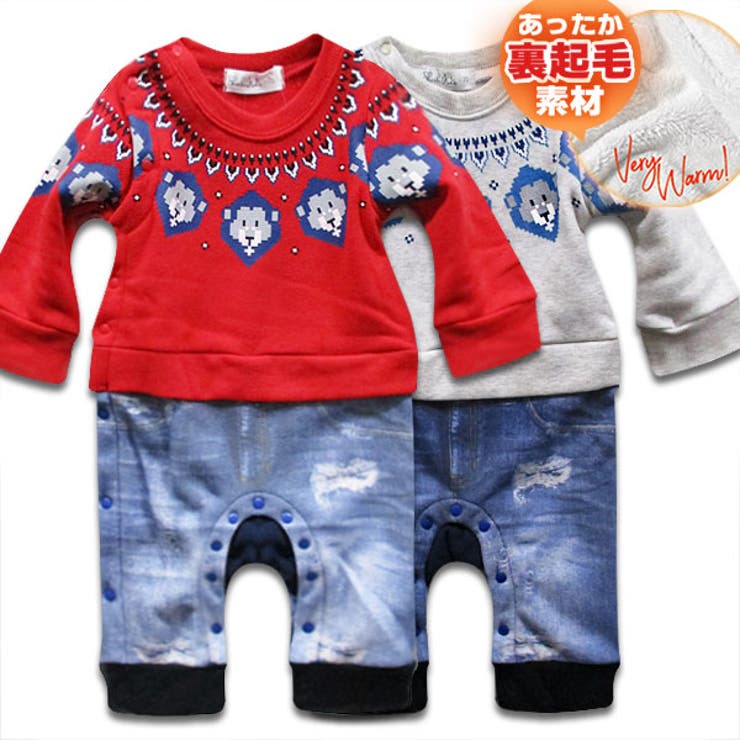 裏起毛 動物フェアアイル デニム | 子供服バナナ小僧  | 詳細画像1 