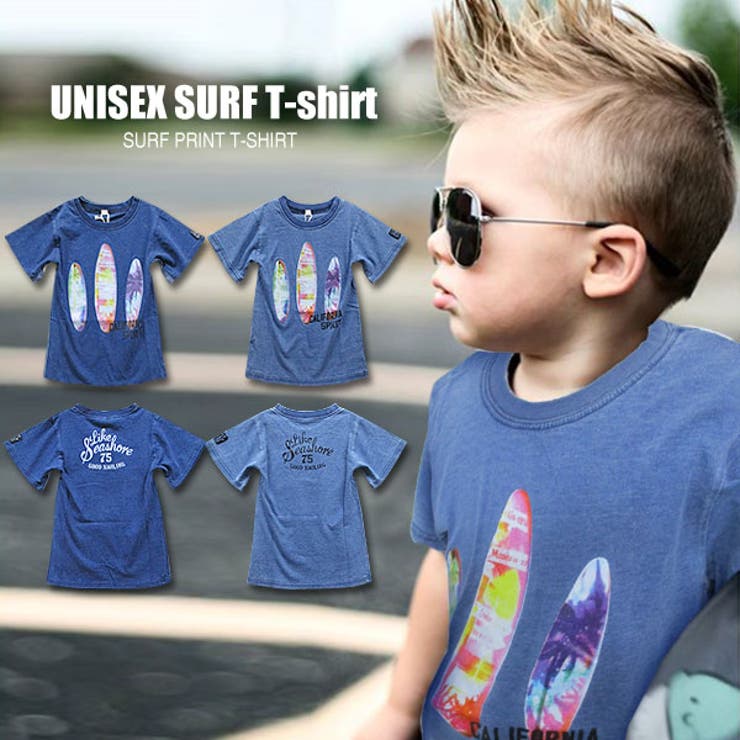 デニム サーフボード Tシャツ | 子供服バナナ小僧  | 詳細画像1 