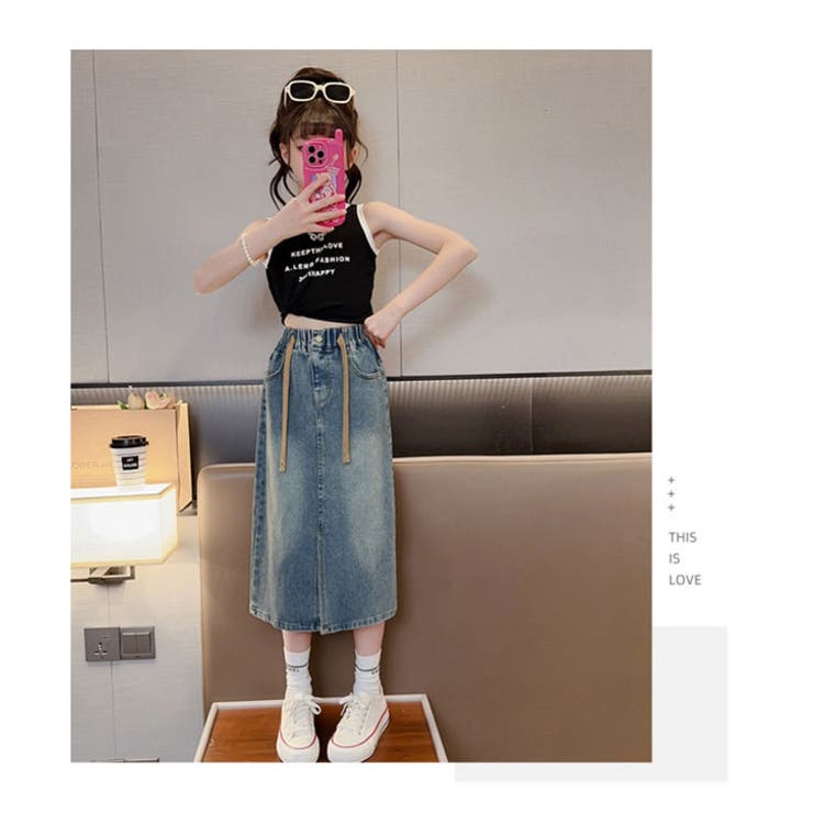 デニムスカート キッズ 女の子[品番：BNNK0000075]｜子供服バナナ小僧