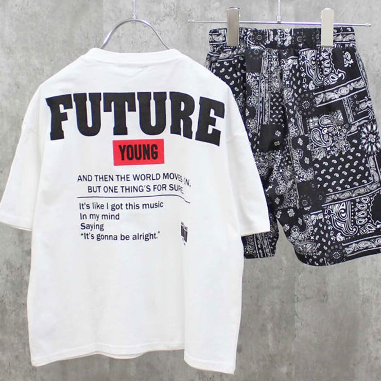 韓国子供服キッズセットアップBIGサイズペイズリー柄ハーフパンツ半袖Tシャツ上下セットオーバーサイズルーズゆったり子供服BOXロゴラベル男の子女の子小学生ジュニア半パンパジャマ韓国子供服おしゃれこども服110cm120cm130cm140cm150cm160cm