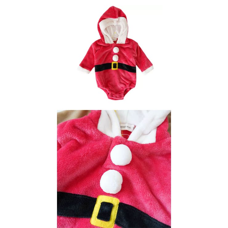 クリスマスロンパースサンタクロース雪だるまカバーオール長袖袖なし50cm60cm70cm80cmパーティー記念撮影インスタコスプレイベント写真映え可愛い面白い男の子女の子ベビー赤ちゃん出産祝いあったかふわふわつなぎワンピースフリース