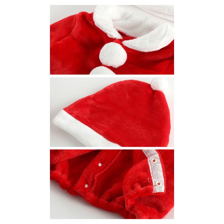クリスマスロンパースサンタクロース雪だるまカバーオール長袖袖なし50cm60cm70cm80cmパーティー記念撮影インスタコスプレイベント写真映え可愛い面白い男の子女の子ベビー赤ちゃん出産祝いあったかふわふわつなぎワンピースフリース