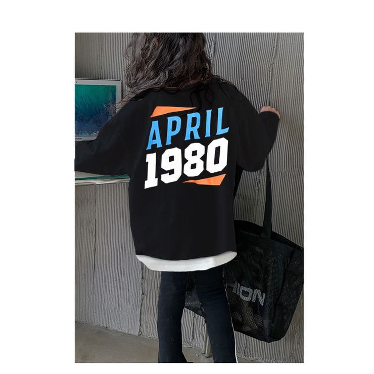 キッズビッグ長袖TシャツロンT子供服ゆったりBIG大きめビッグシルエットレイヤード重ね着プリントロゴバックプリントジュニア子ども服流行男の子女の子小学生中学生おしゃれ春秋冬韓国ファッション110cm120cm130cm140cm150cm160cm