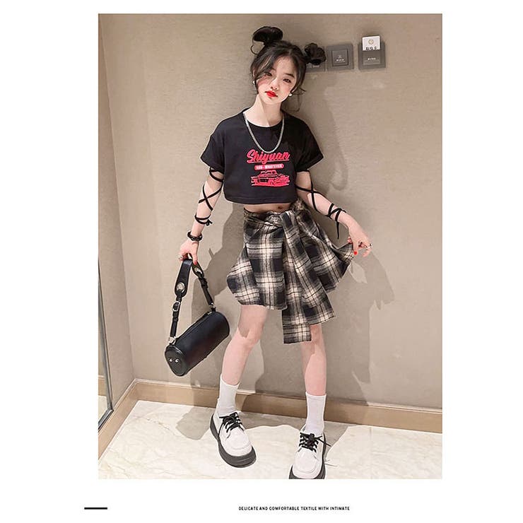 コーデ販売　4点セット　スカート　チェックシャツパーカー　リボンTシャツ　y2k コーデ販売 4点セット スカート チェックシャツパーカー リボンT