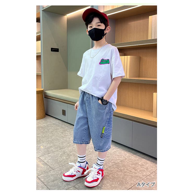 韓国子供服【NEWYORKPAPAニューヨークパパ極太カラフルレリジョンキッズデニムパンツ】100cm/110cm/120cm/130cm/140cm/150cm/160cmデニム韓国子供服NEWYORKPAPAニューヨークパパ120cm130cm140cm150cm160cmデニム韓国子供服