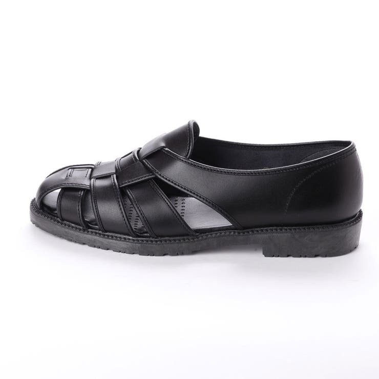 ブラック | メンズ 本革 グルカサンダル | K's PLUS