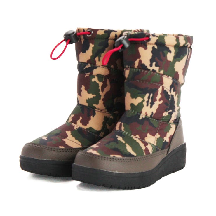 BROWN(迷彩ブラウン) | キッズ ダウンブーツ スノーブーツ | K's PLUS