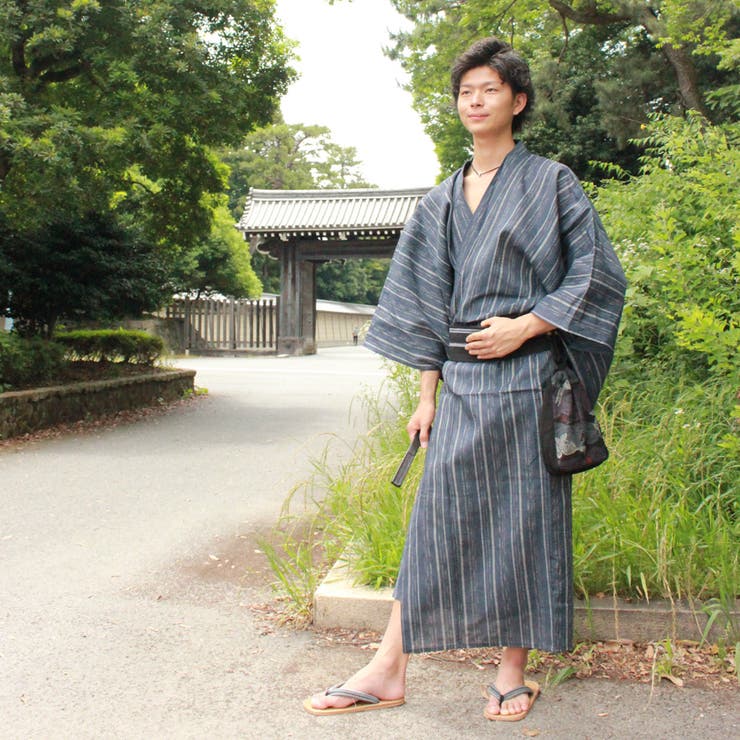 メンズ 男性 浴衣 単品 ｆ両滝縞藍鼠 品番 Teiw 京のおしゃれ屋 キョウノオシャレヤ のメンズ ファッション通販 毎日送料無料 Shoplist ショップリスト