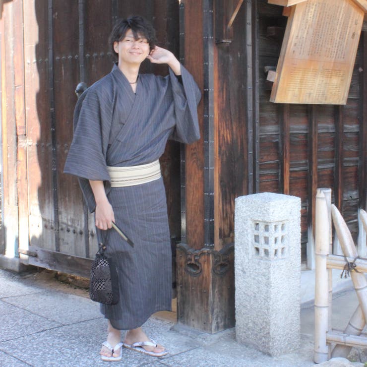 メンズ 男性 浴衣 単品 ｇ三筋立灰 品番 Teiw 京のおしゃれ屋 キョウノオシャレヤ のメンズ ファッション通販 Shoplist ショップリスト