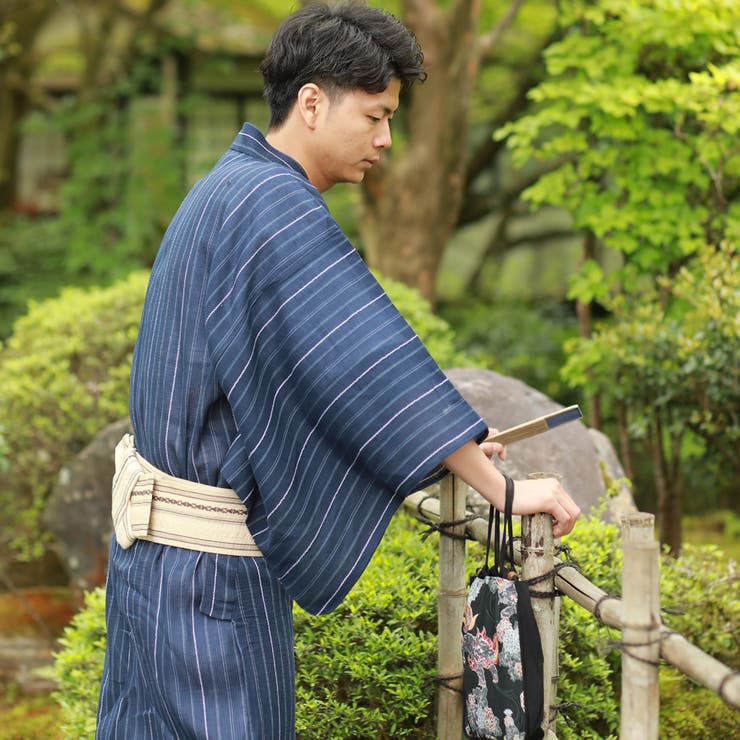 メンズ 男性 浴衣 単品 【Ｊ両滝縞藍 】[品番：TEIW0000275]｜京のおしゃれ屋（キョウノオシャレヤ）のメンズファッション通販｜SHOPLIST（ショップリスト）