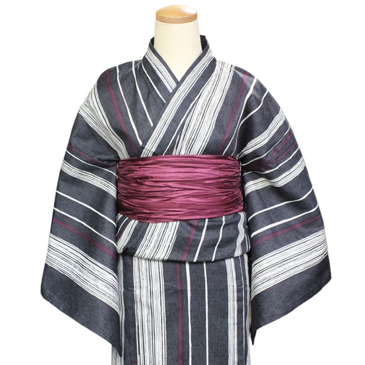 レディース 変り織 浴衣 単品 変り縞 | 京のおしゃれ屋  | 詳細画像1 