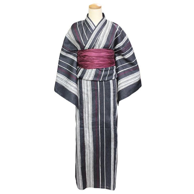 レディース 変り織 浴衣 単品 変り縞 | 京のおしゃれ屋  | 詳細画像2 