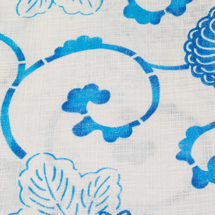 レディース 浴衣 単品 綿麻（23） ホワイト系 ブルー系 菊 | 京のおしゃれ屋  | 詳細画像8 