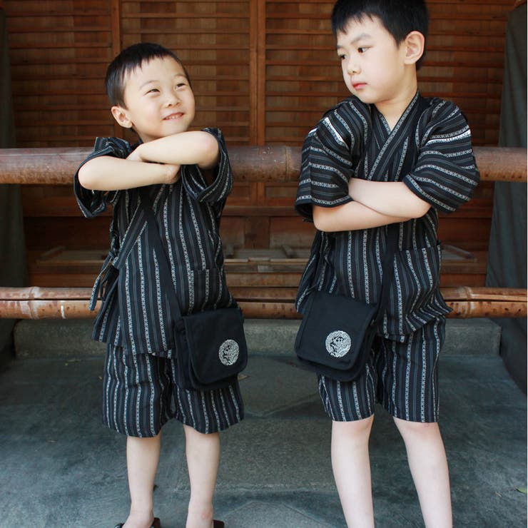 甚平 キッズ 子供 男児 綿麻 しじら織り | 京のおしゃれ屋 | 詳細画像11 