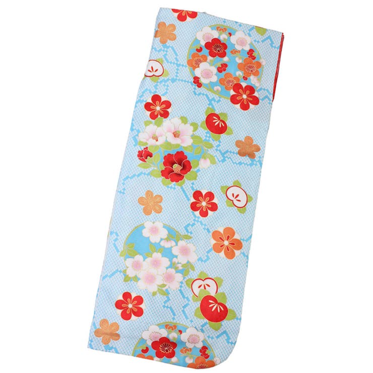 二尺袖着物 京都「花ひめ」 ２点セット 鹿の子青 ジュニア 伊達衿付 | 京のおしゃれ屋  | 詳細画像6 