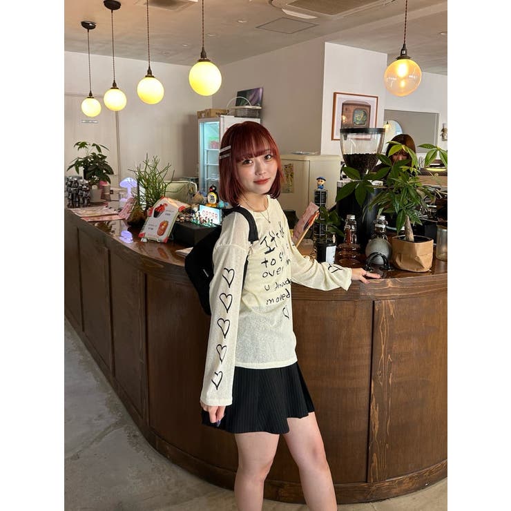 ハート ロゴ ロング Tシャツ | SHOPLIST OUTLET | 詳細画像12 