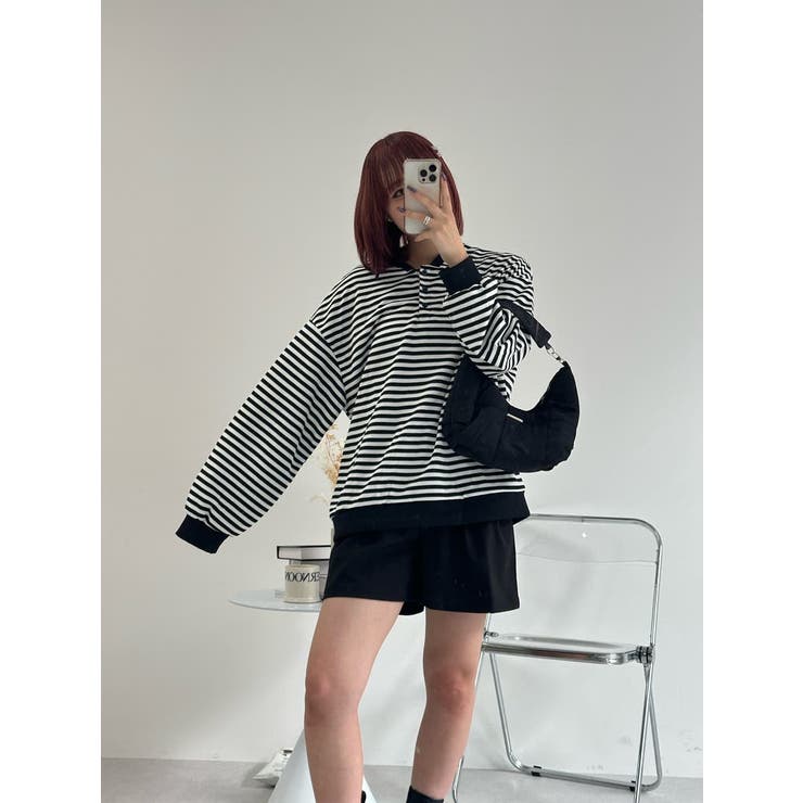 英字プリント リブニット ロング Tシャツ | SHOPLIST OUTLET | 詳細画像11 