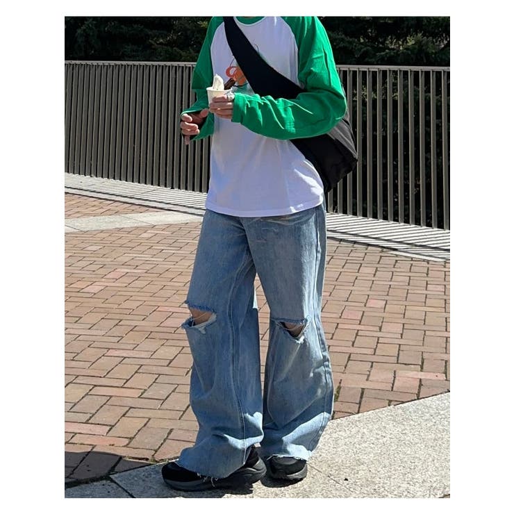 ダメージ ルーズ デニムパンツ[品番：LFTW0000004]｜SHOPLIST