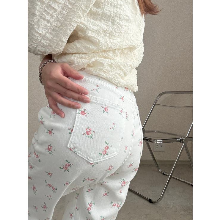 【2024福袋】 ハイウエスト 花柄 デニムパンツ[品番：LFTW0003412]｜SHOPLIST パンツ
