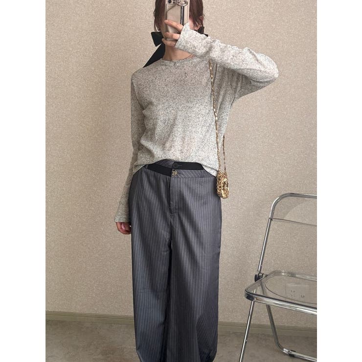 SOERTE ストライプ スラックス サイズ1 ¥9,900新品タグ付き