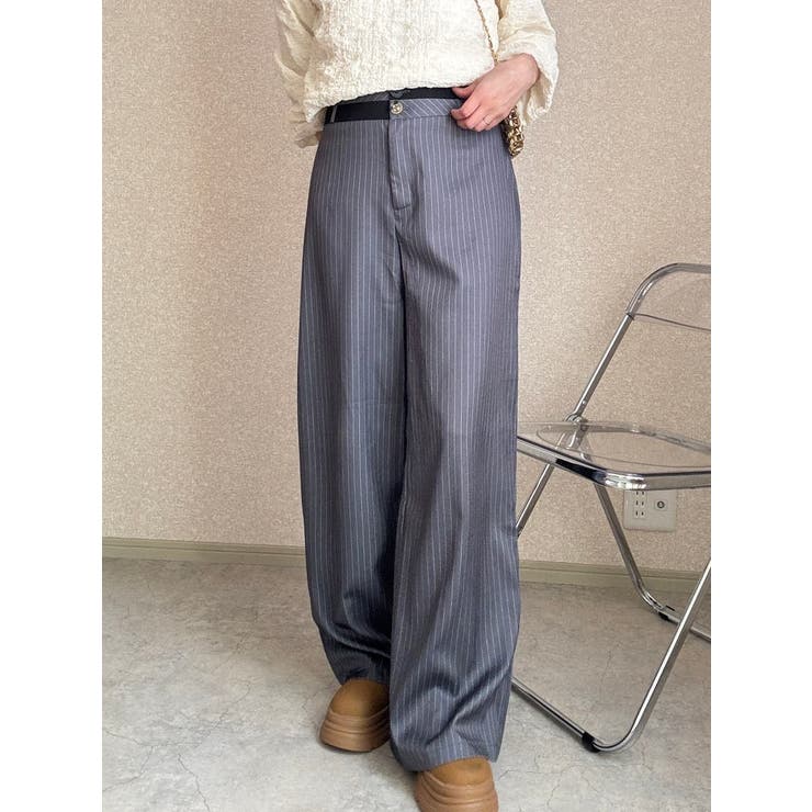ストライプ スラックス[品番：LFTW0003427]｜SHOPLIST OUTLET
