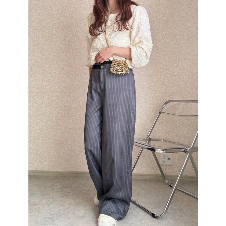 ストライプ スラックス[品番：LFTW0003427]｜SHOPLIST OUTLET