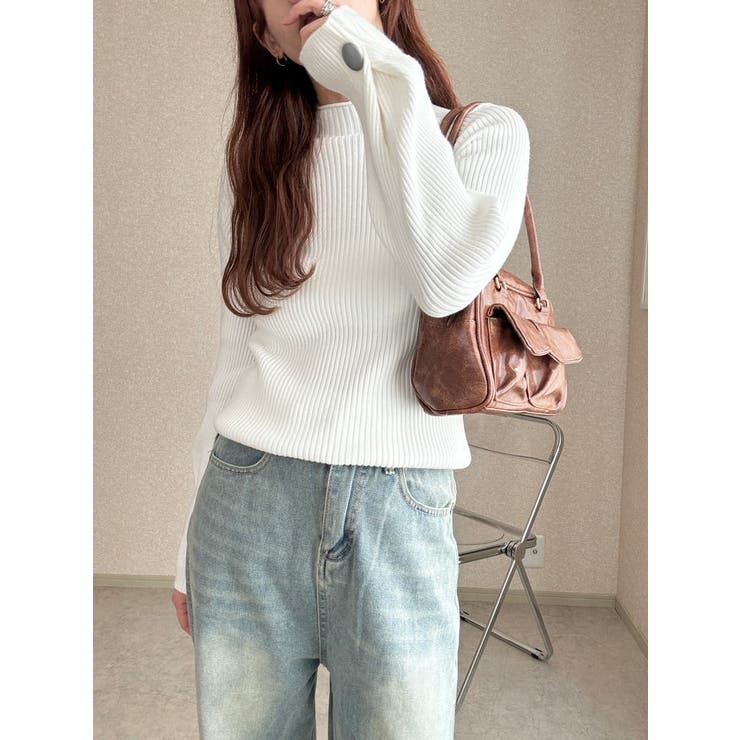 ハイネック リブ 長袖ニット[品番：LFTW0003436]｜SHOPLIST