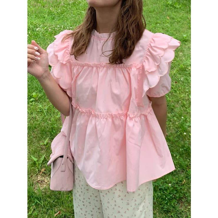 袖フリル パフスリーブブラウス[品番：LFTW0000206]｜SHOPLIST OUTLET