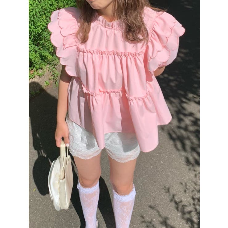 袖フリル パフスリーブブラウス[品番：LFTW0000206]｜SHOPLIST OUTLET