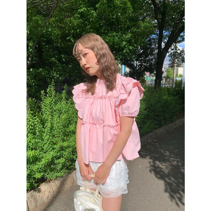 袖フリル パフスリーブブラウス[品番：LFTW0000206]｜SHOPLIST OUTLET