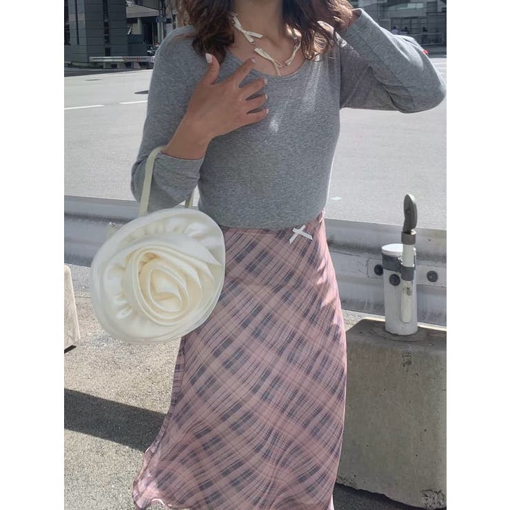 ミドル丈 チェックスカート | SHOPLIST OUTLET | 詳細画像2 