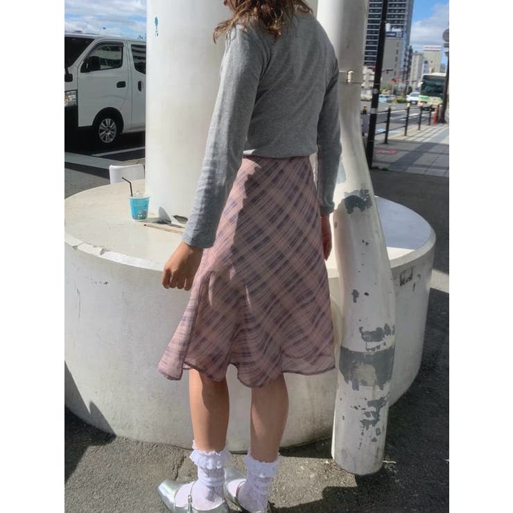 ミドル丈 チェックスカート | SHOPLIST OUTLET | 詳細画像5 