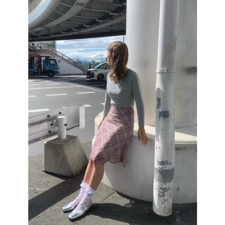 ミドル丈 チェックスカート | SHOPLIST OUTLET | 詳細画像10 