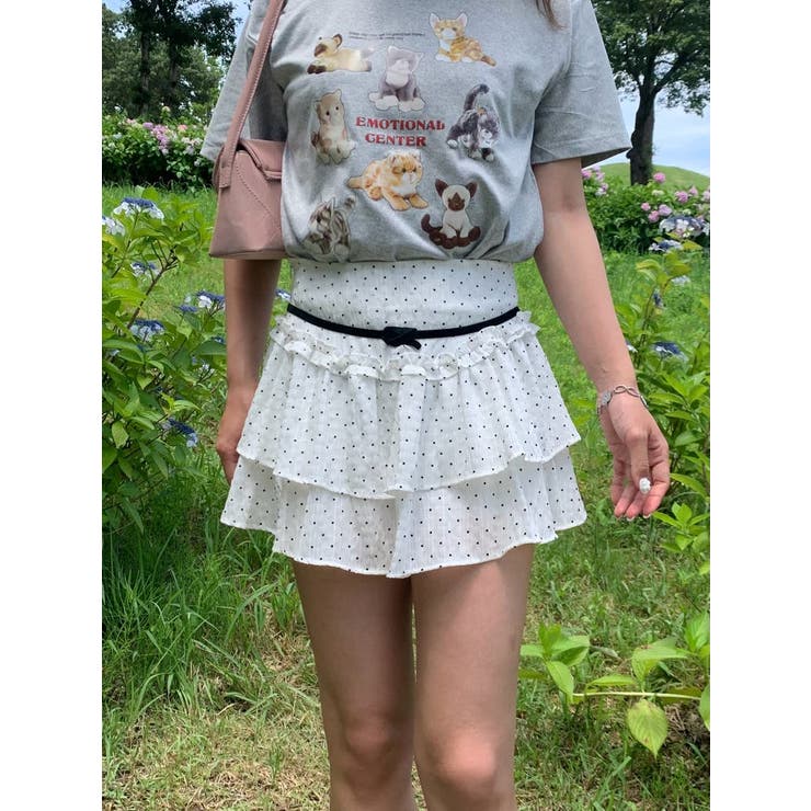 保障できる ドット フリル ミニスカート[品番：LFTW0000340]｜SHOPLIST レンズ
