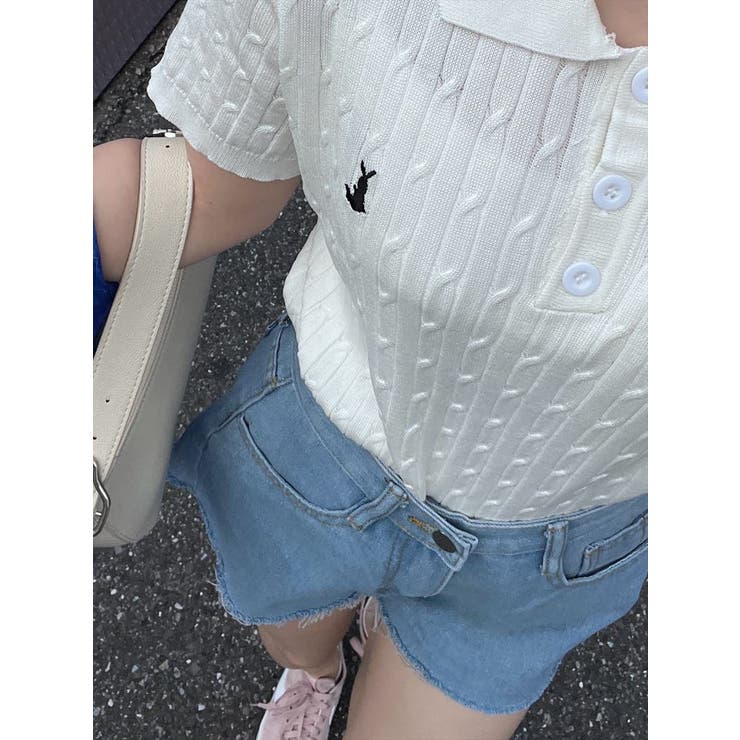 美品 POLO JEANS ロゴ 刺繍 半袖ニット サマーニット Sサイズ 美品 POLO JEANS ロゴ 刺繍 半袖ニット サマーニット Sサイズ