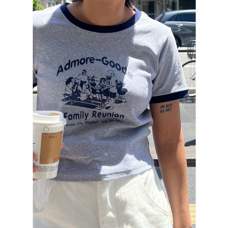 コンパクト プリント 半袖tシャツ | SHOPLIST OUTLET | 詳細画像7 