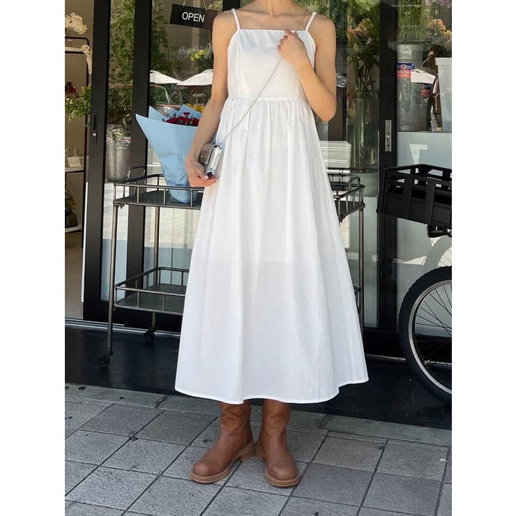 ウエストギャザー ワンピース[品番：LFTW0000263]｜SHOPLIST